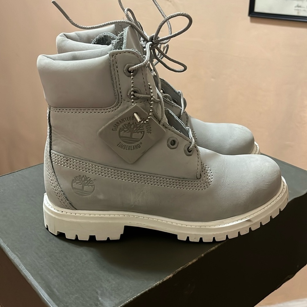 Light Grey Timberland Boots